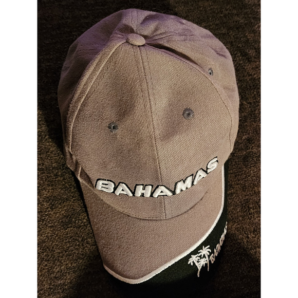 Bahamas Men's Baseball Cap Adjustable Hat Embroidered Logo Gray & White - Picture 5 of 14